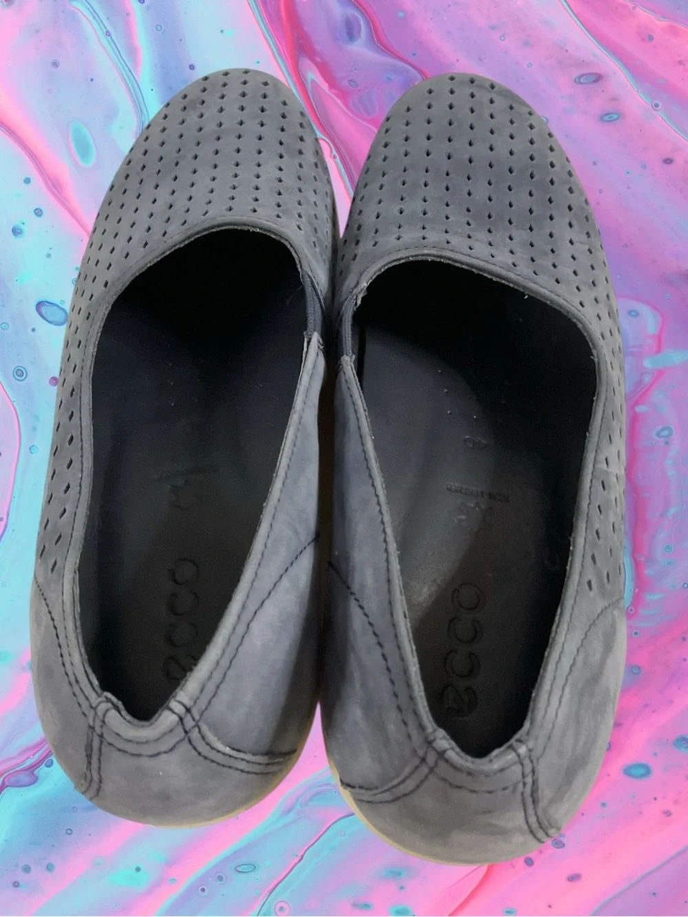 ECCO Felicia Slip-On Women’s Wedge Shoe in Blue EU 40/US 9-9.5
